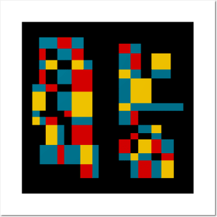 Minimal Primary #3 (Mondrian Inspired) Posters and Art